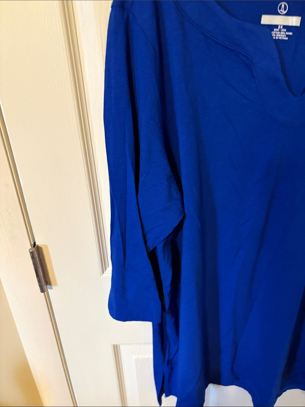 Karen Scott Cobalt Blue V-Neck Tunic Top - Picture 3 of 3